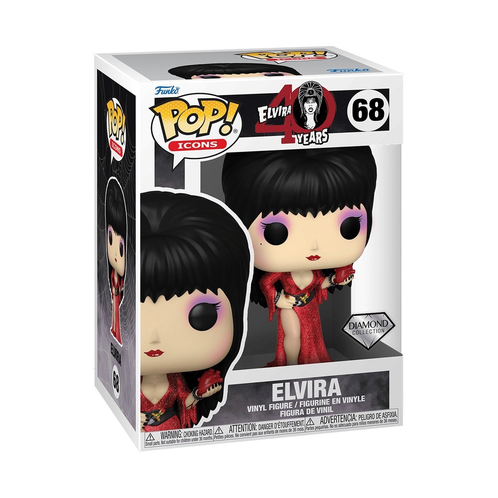 New Elvira, Mistress of the Dark - Elvira (Diamond Glitter) Funko Pop Vinyl #68